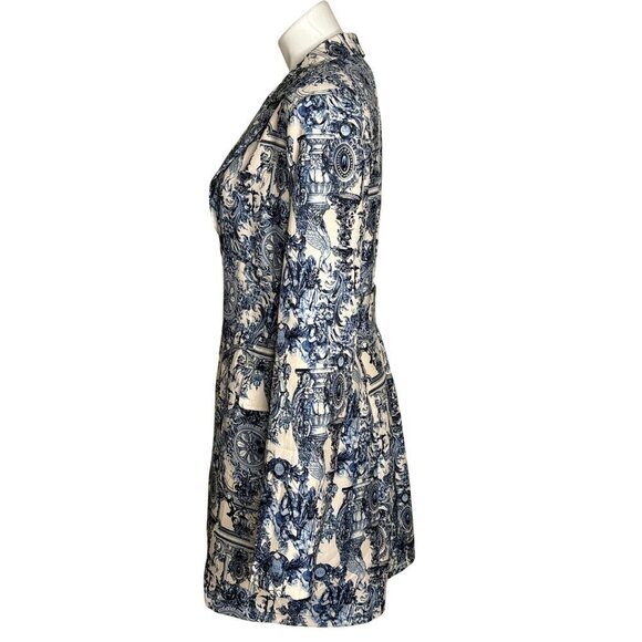 Pretty Little Thing Multi Renaissance Porcelain Pin Blazer Dress, Women's US 10 - Picture 7 of 11